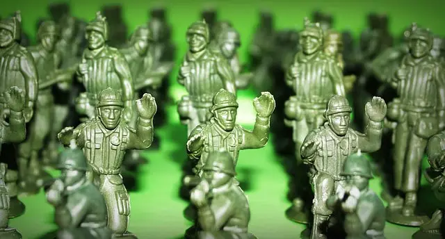 Remember the green toy soldiers that used to be sold in comic books?